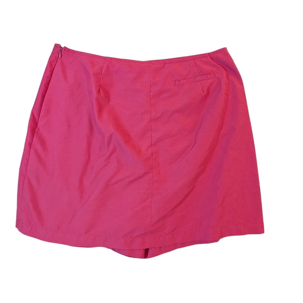 IZOD Golf Skort Womens 12 Hot Pink Pleated Front‎ Pockets Golfing
